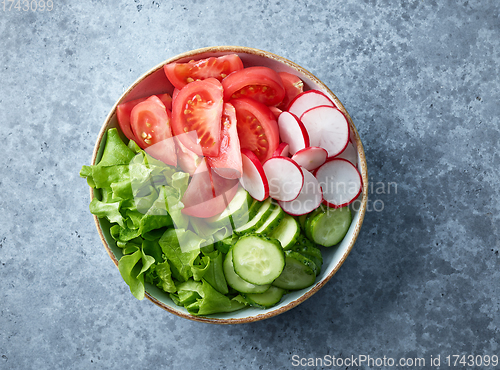 Image of bowl of fresh vegetable salad
