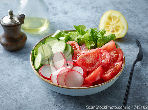 Image of bowl of fresh vegetable salad