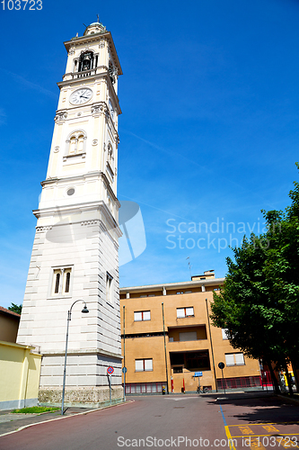 Image of  building  clock tower in italy  and bell