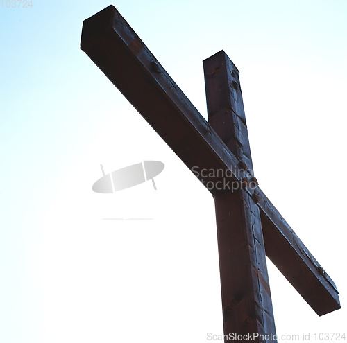 Image of   in italy  cross traditional concept   ancian   and   the sky 