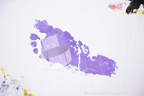 Image of colorful foot prints