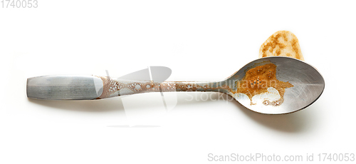 Image of dirty coffee spoon