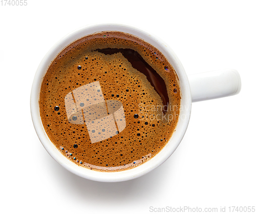 Image of cup of fresh homemade coffee