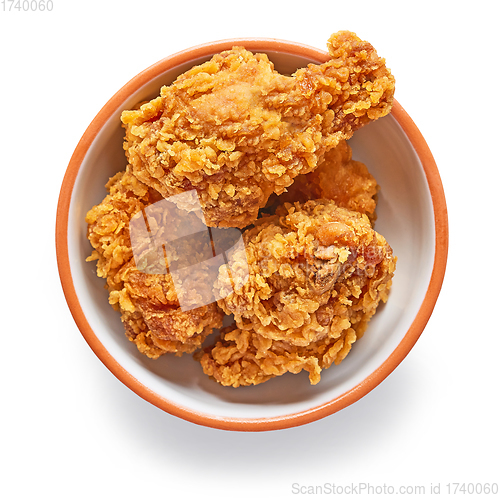 Image of bowl of fried breaded chicken wings