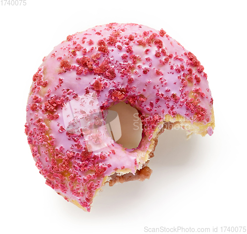 Image of bitten pink donut 