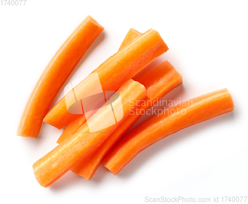 Image of fresh raw carrot sticks