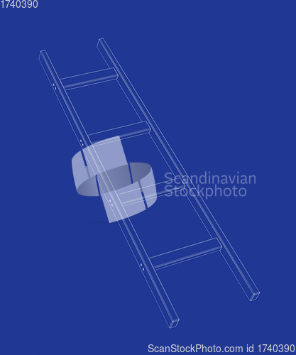 Image of 3D model of ladder