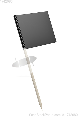 Image of Black blank toothpick flag