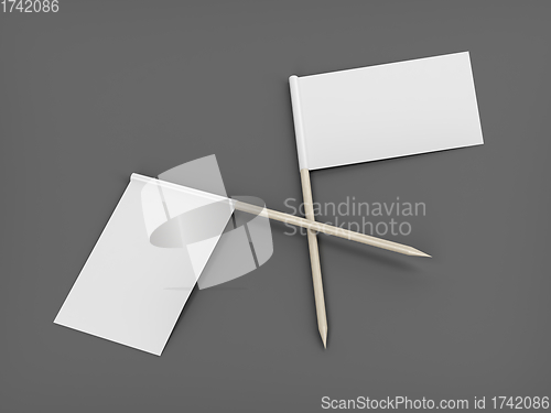 Image of Two toothpick flags