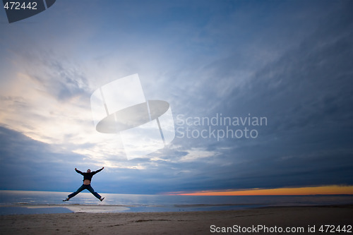 Image of happy summer jump