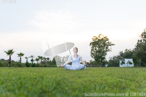 Image of woman doing yoga exercise