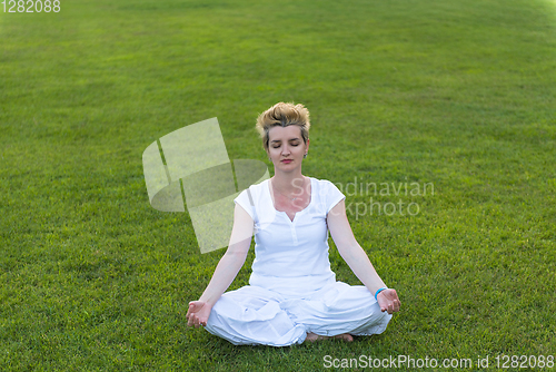 Image of woman doing yoga exercise