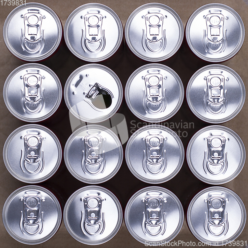 Image of Soda cans background