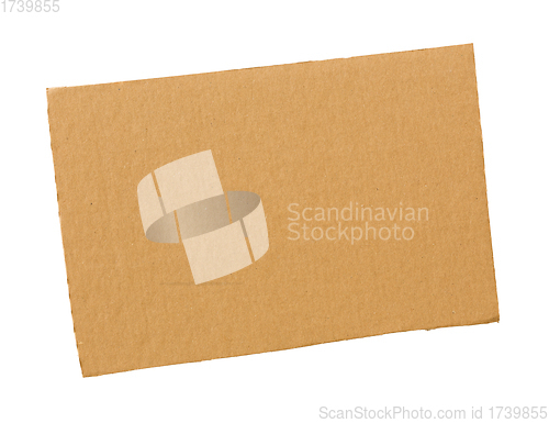 Image of Cardboard piece isolated on white background