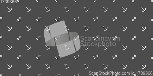 Image of Nautical seamless pattern with geometric ship anchors