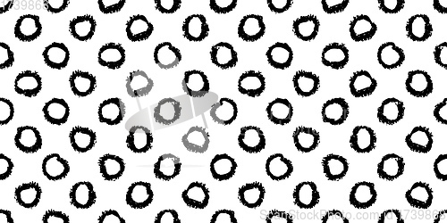 Image of Polka dot seamless pattern with hand painted circles