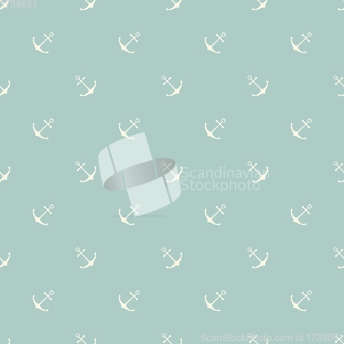 Image of Nautical seamless pattern with geometric ship anchors