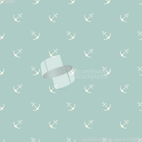 Image of Nautical seamless pattern with geometric ship anchors