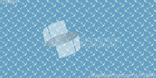 Image of Nautical seamless pattern with geometric ship anchors