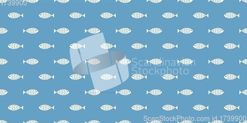 Image of Nautical seamless pattern with swimming cartoon fish