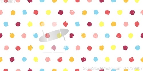 Image of Polka dot seamless pattern with hand painted circles