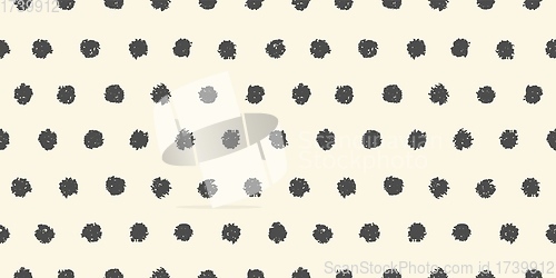 Image of Polka dot seamless pattern with hand painted circles