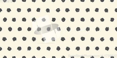 Image of Polka dot seamless pattern with hand painted circles