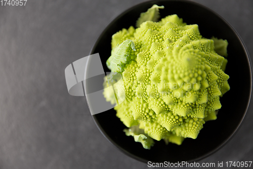 Image of close up of romanesco broccoli in bowl