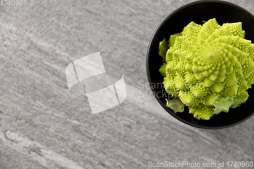 Image of close up of romanesco broccoli in bowl