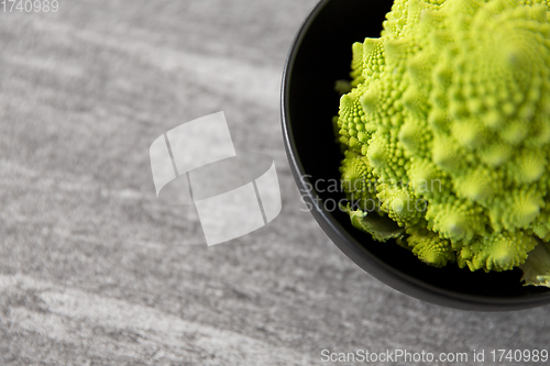 Image of close up of romanesco broccoli in bowl