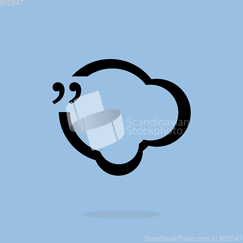 Image of  Quotation Mark Speech Bubble. Quote sign icon. Abstract background.