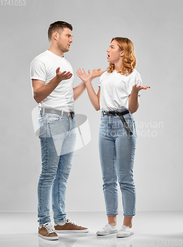 Image of unhappy couple having argument