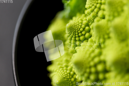 Image of close up of romanesco broccoli in bowl