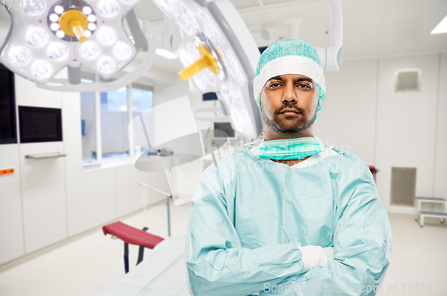 Image of indian male doctor or surgeon at hospital