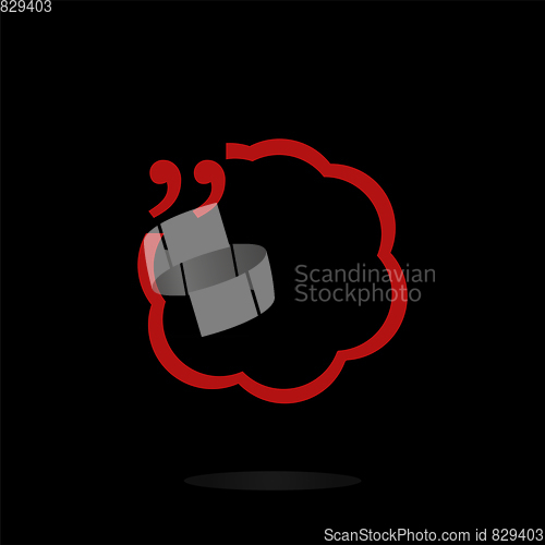 Image of  Quotation Mark Speech Bubble. Quote sign icon. Abstract background.