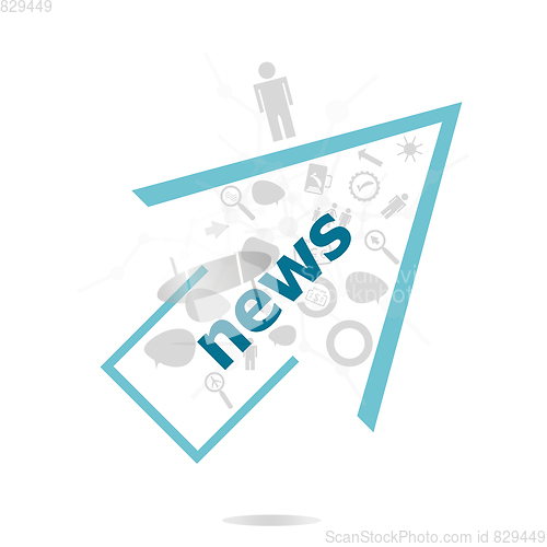 Image of Text Breaking News. News concept . Data protection and secure elements inforgaphic set