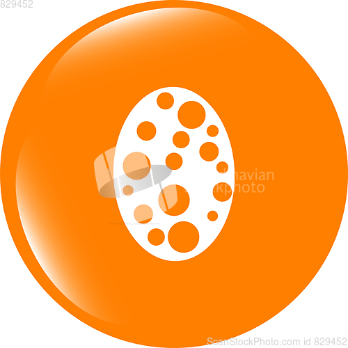 Image of Easter egg sign icon. Easter tradition symbol