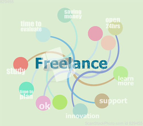 Image of Freelance. Business data visualization. Process chart