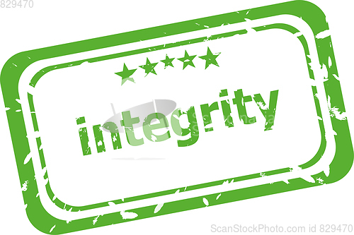 Image of integrity grunge rubber stamp isolated on white background