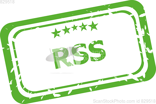 Image of rss grunge rubber stamp isolated on white