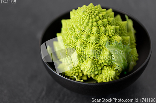 Image of close up of romanesco broccoli in bowl