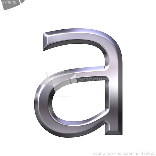 Image of 3D Silver Letter a