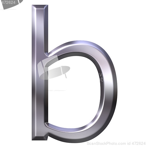 Image of 3D Silver Letter b