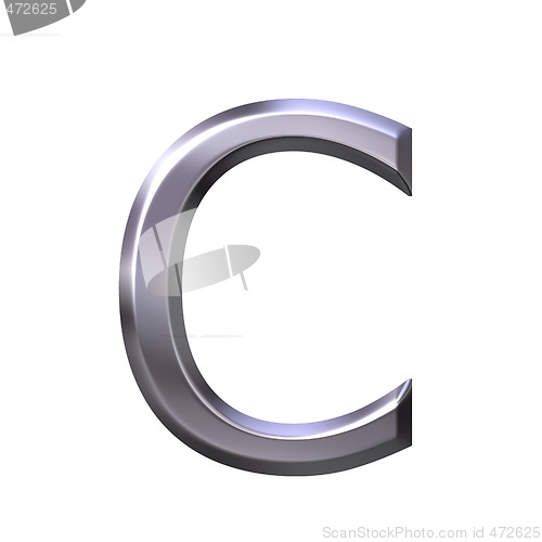 Image of 3D Silver Letter c