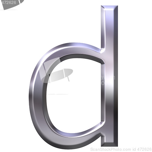 Image of 3D Silver Letter d