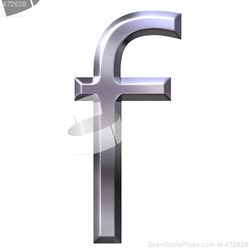 Image of 3D Silver Letter f