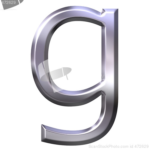 Image of 3D Silver Letter g