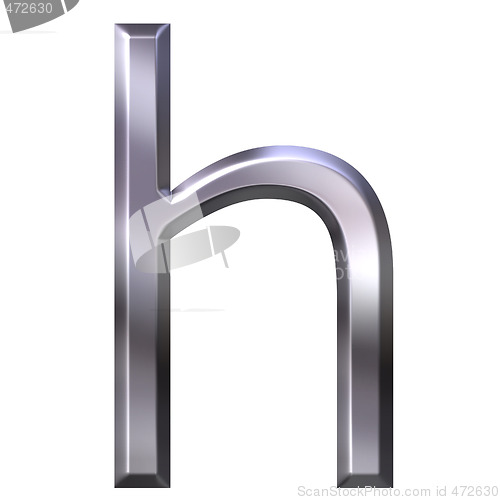Image of 3D Silver Letter h