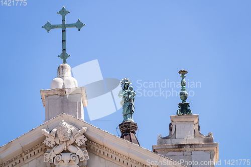 Image of details of the Basilica della Santa Casa in Italy Marche