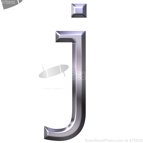 Image of 3D Silver Letter j